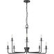 Marceline 8 Light 37.85 inch Matte Black Chandelier Ceiling Light